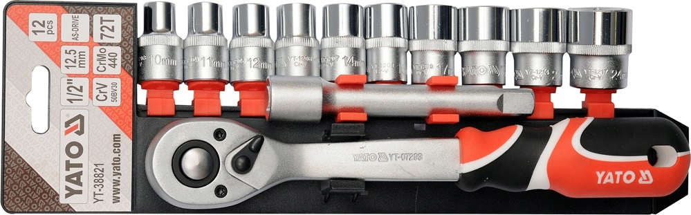 

Zestaw Kluczy Nasadowych 1/2'' 12 YT-38821 Yato