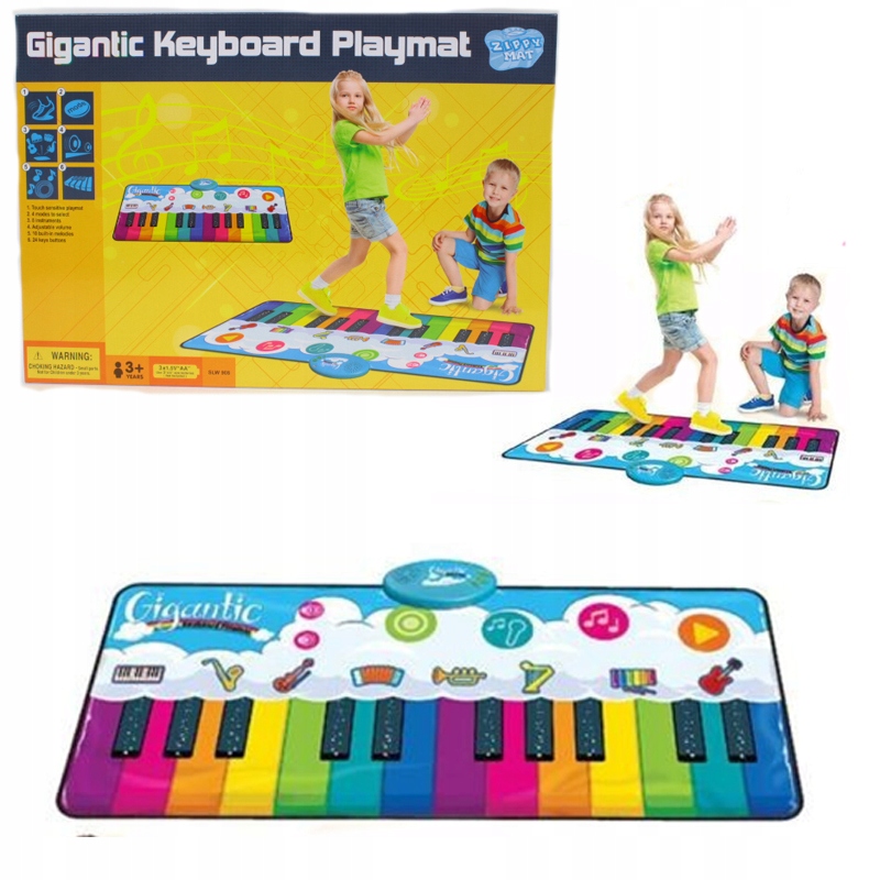 Hudební podložka skákejte a hrajte piano 120 x 46 cm