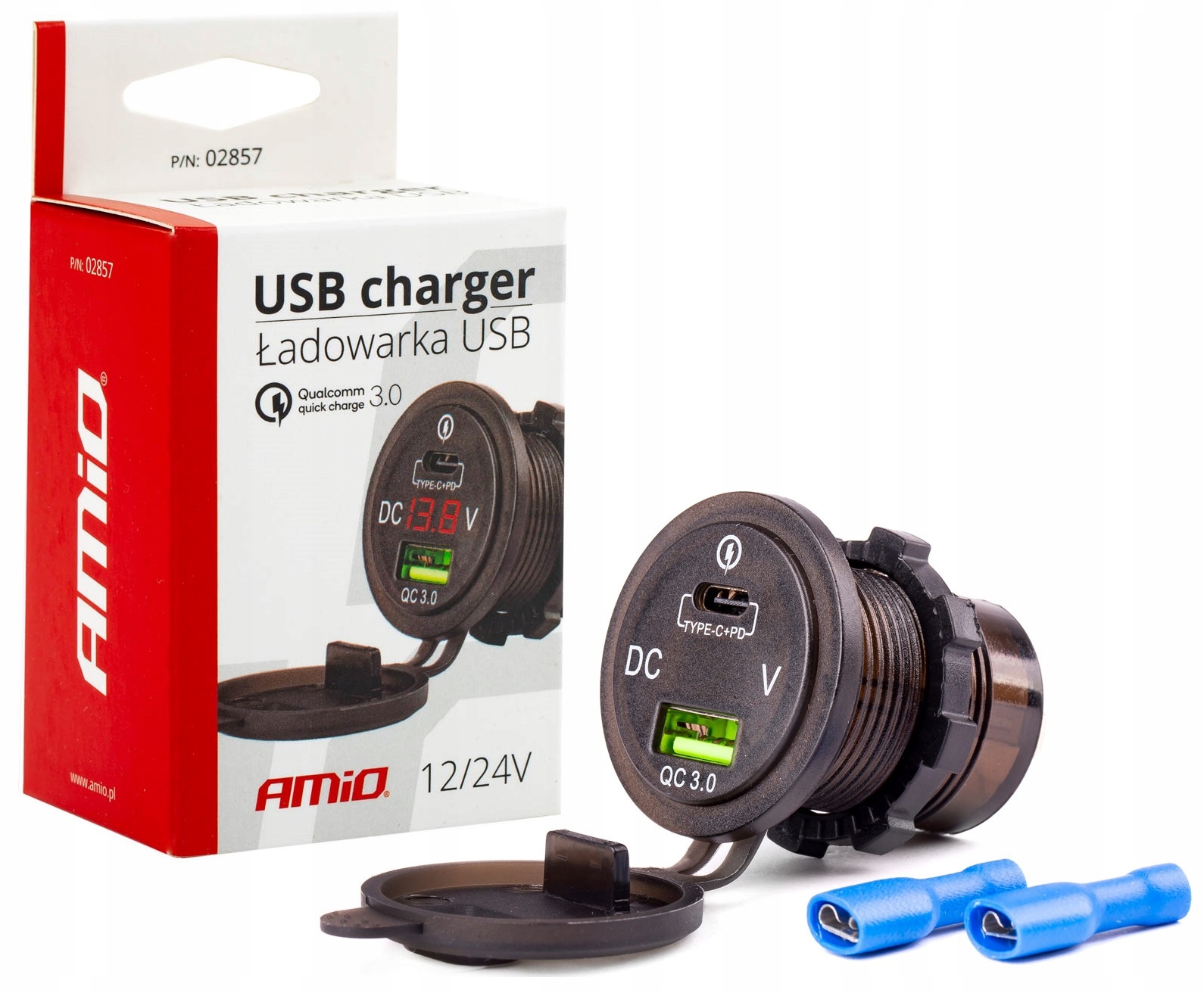 

Ładowarka z gniazdem Usb Usb C tester 12V 24V