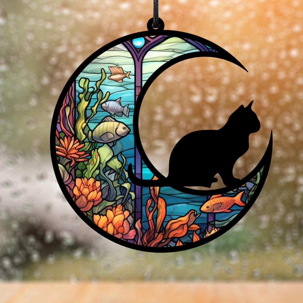 KOT SUNCATCHER AKRYLOWA WISIOREK WISZĄCA OZDOBA Liczba elementów w zestawie 0 szt.