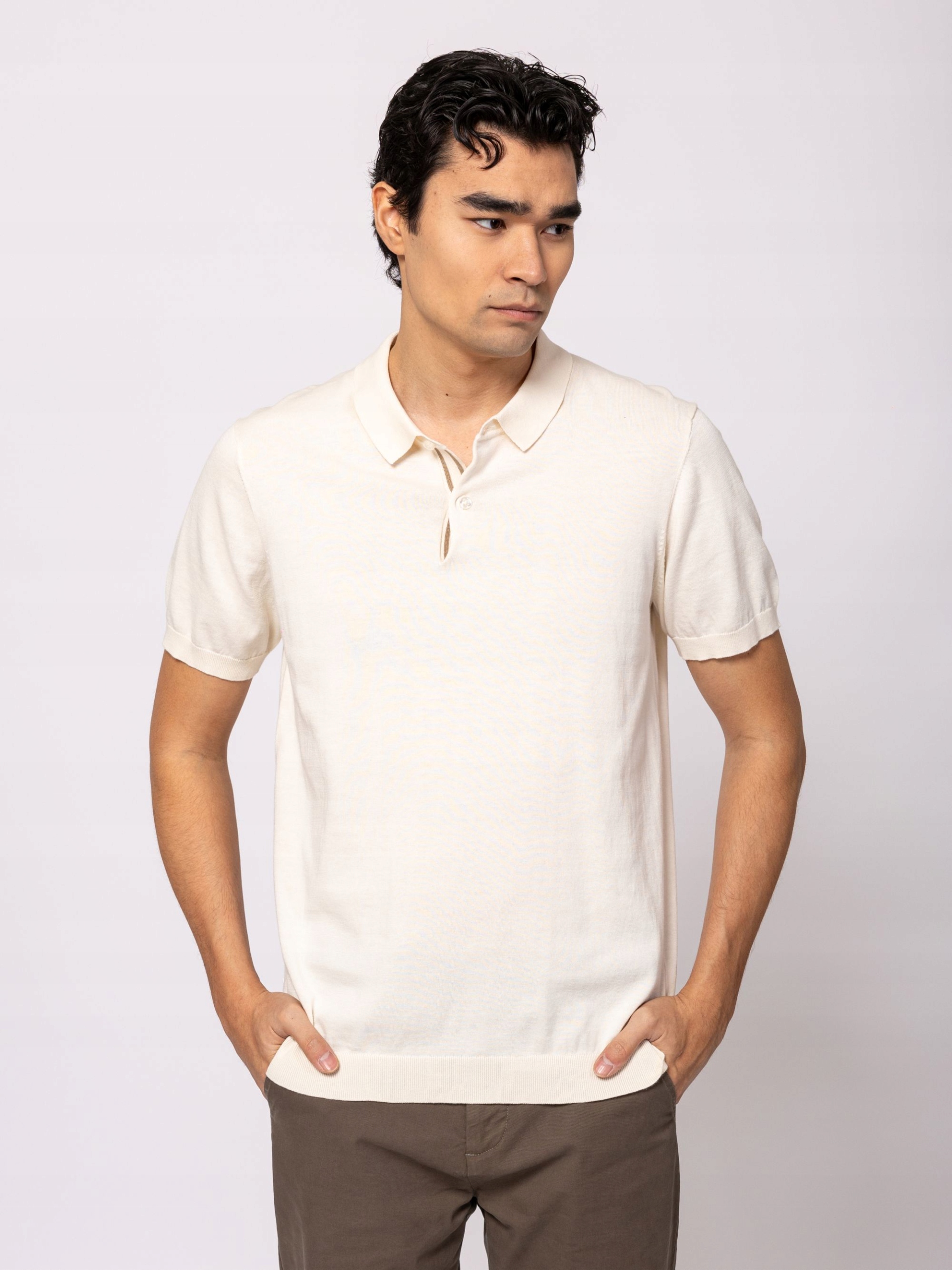 Pánské Polokošile tričko Heavy Tools Detroit Ecru M