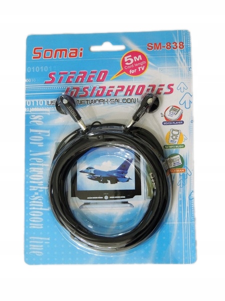 

Długie słuchawki douszne do telewizora długi kabel