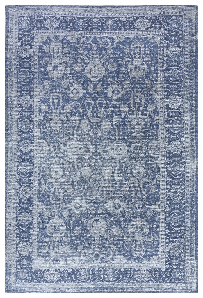 Koberec do obývacího pokoje 120 x 180 cm, univerzální, klasický modrý vzor