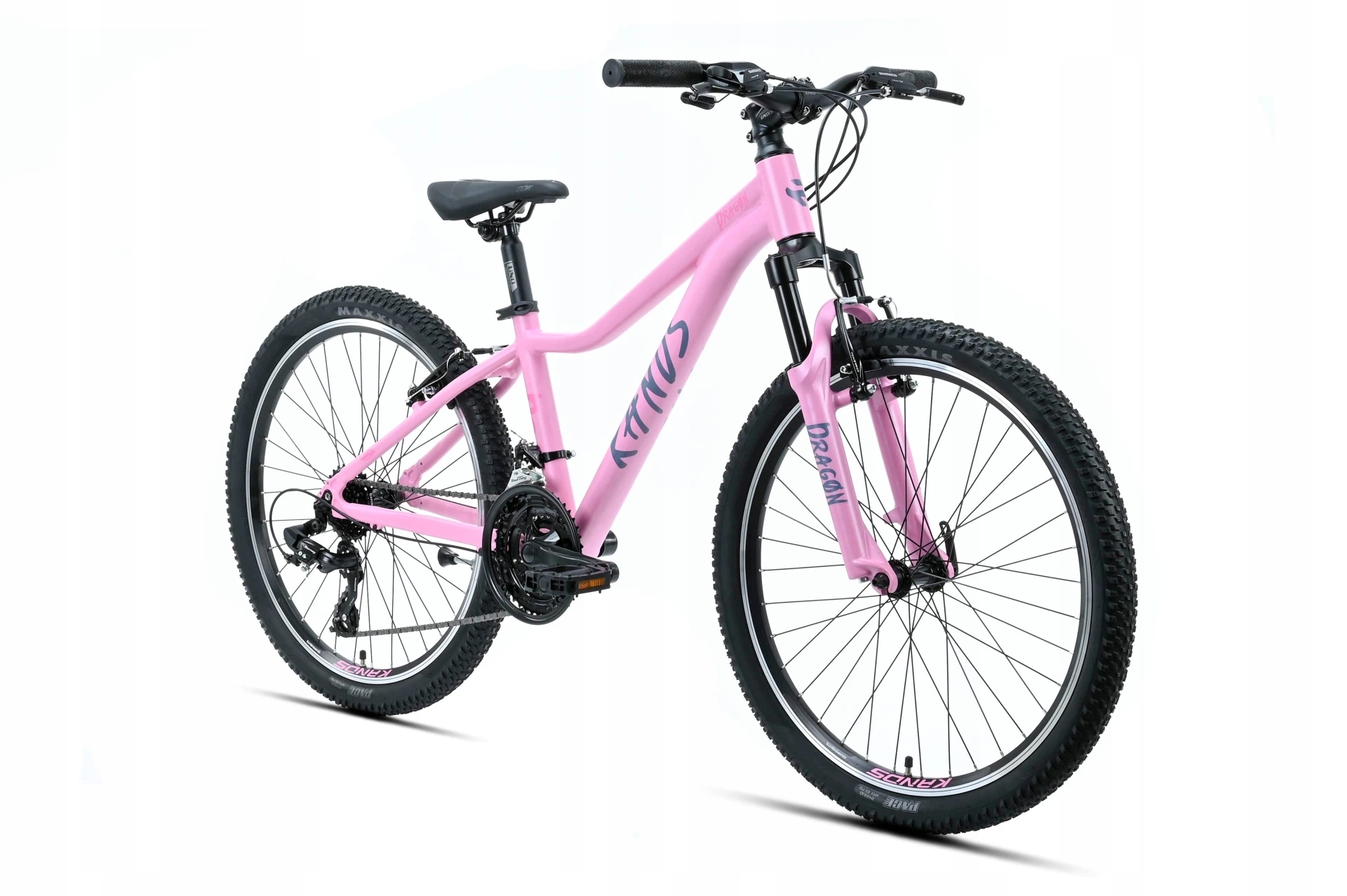 Rower młodzieżowy Mtb 24 Kands Dragon aluminiowy różowy mat 2026