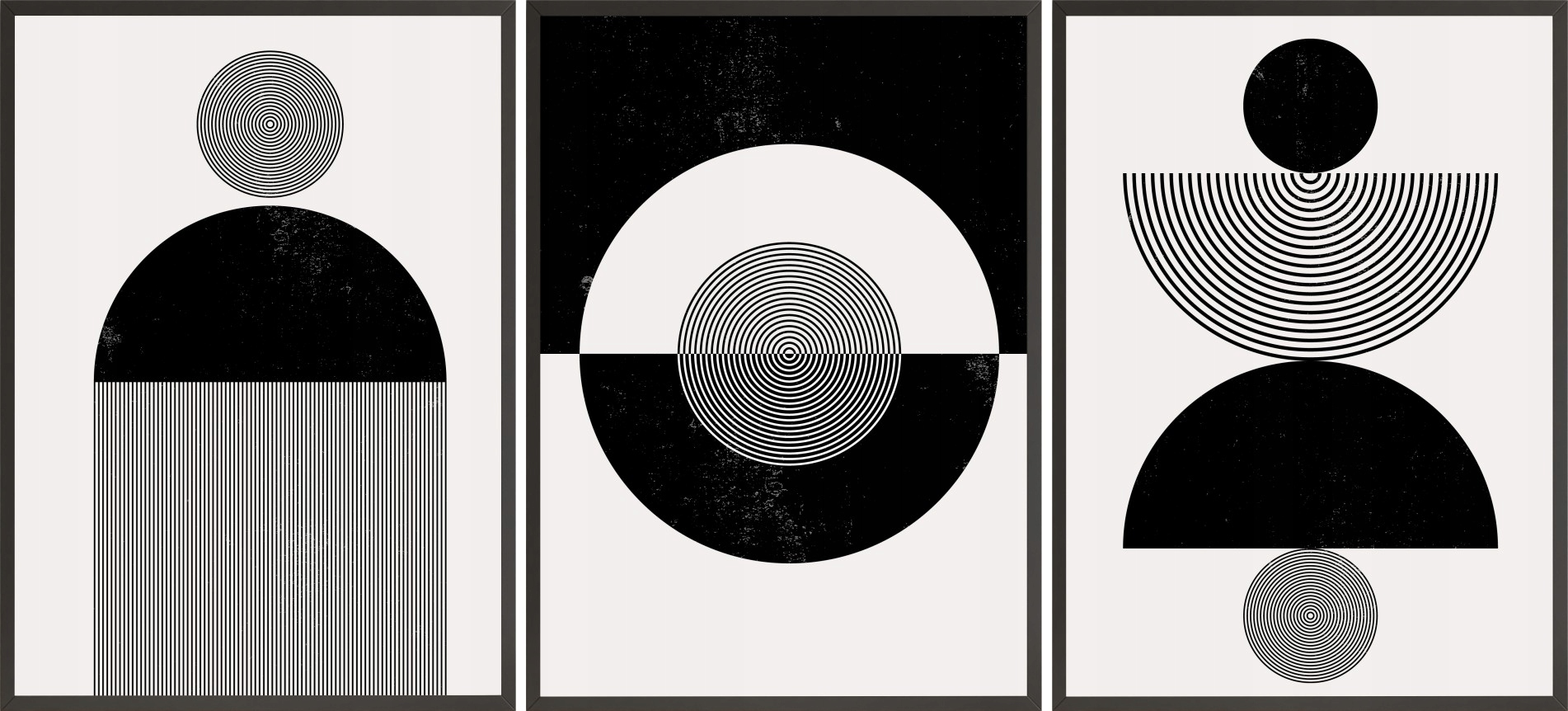 

Zestaw Plakatów Postery 3x 50x70 cz/b abstrkat min