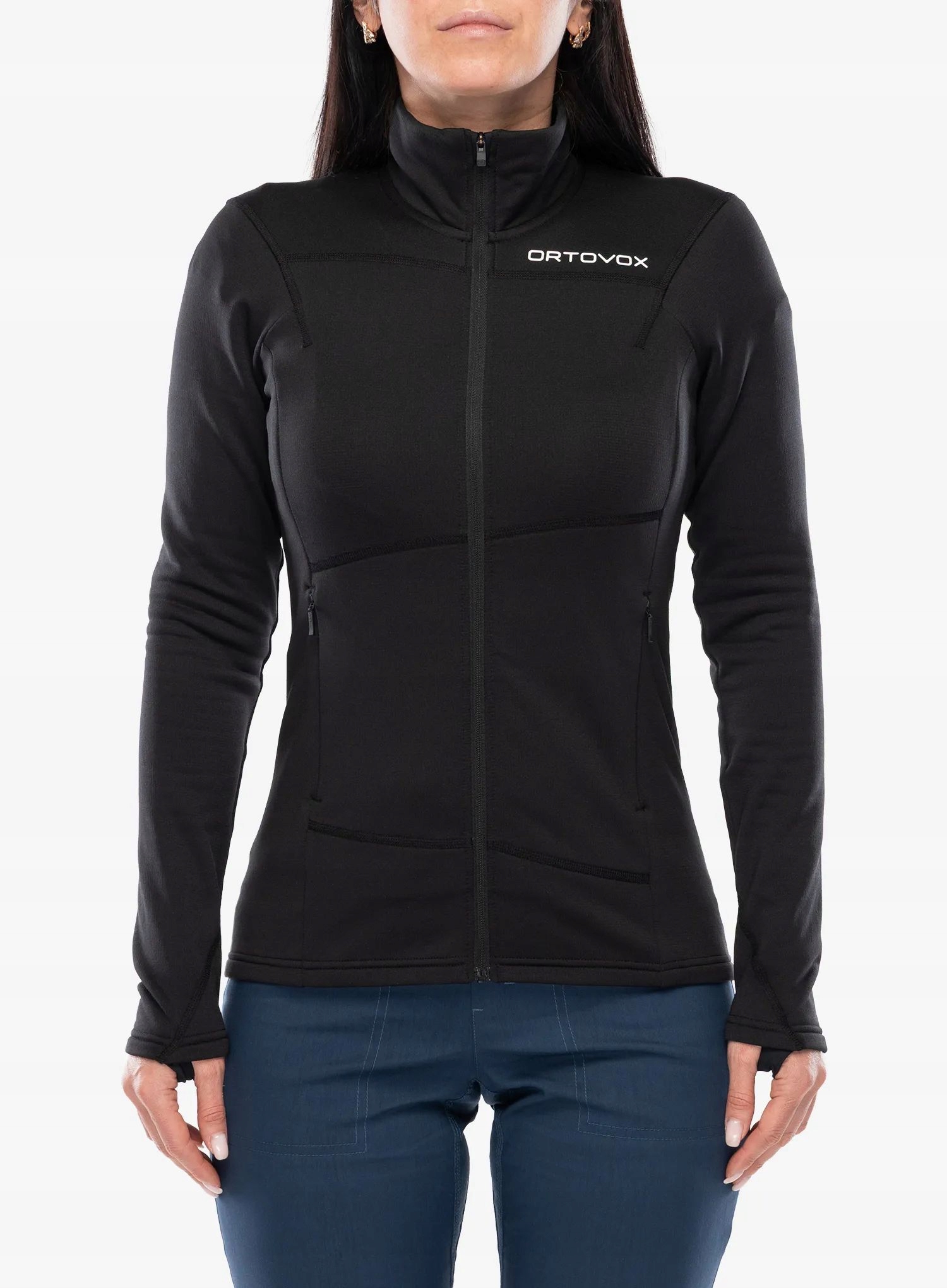 Bluza rozpinana damska Ortovox Fleece Light Jacket black raven L
