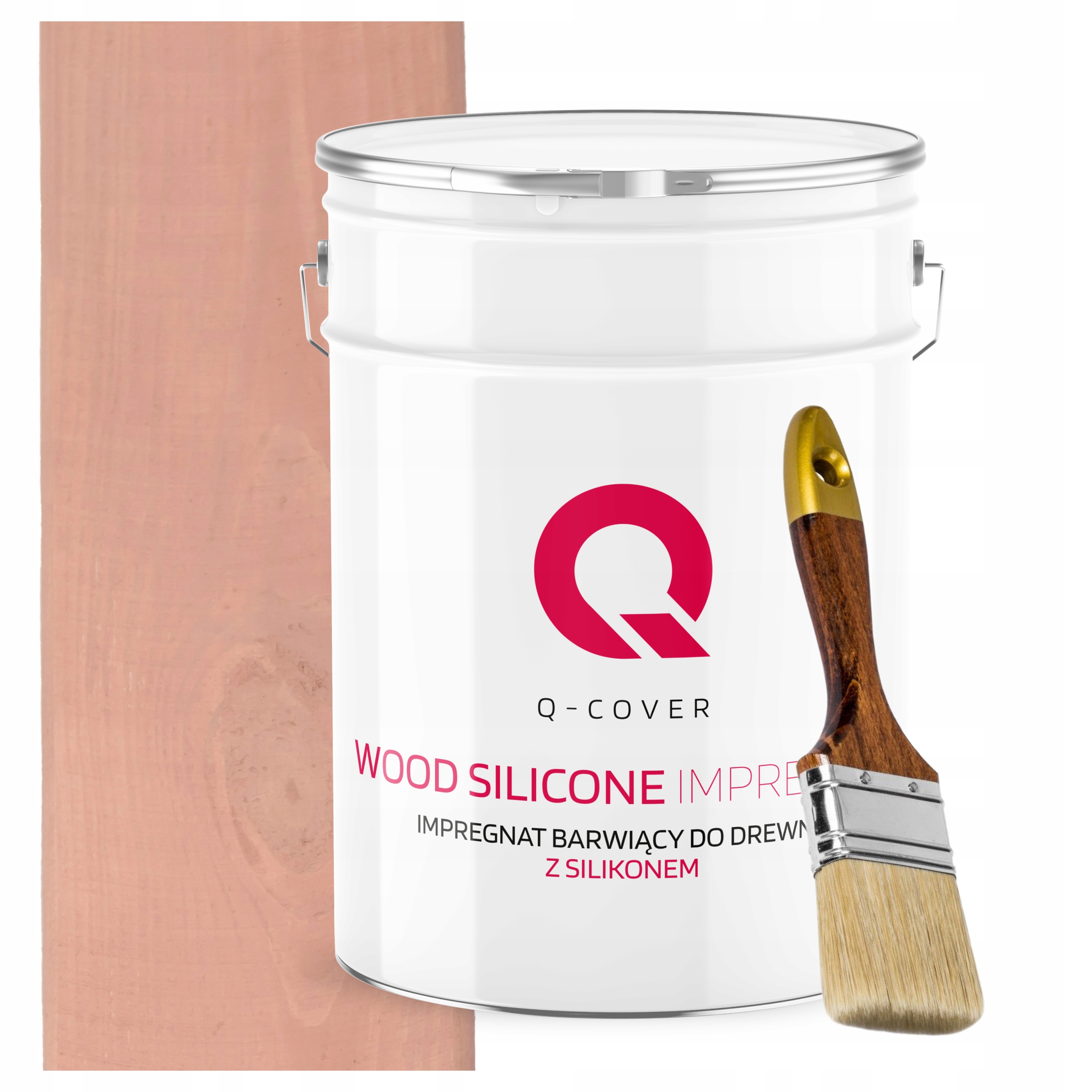 Impregnace Na Dřevo Barva Se Silikonem, Uv Ochrana, Lososová, 10 L Štětec 1''