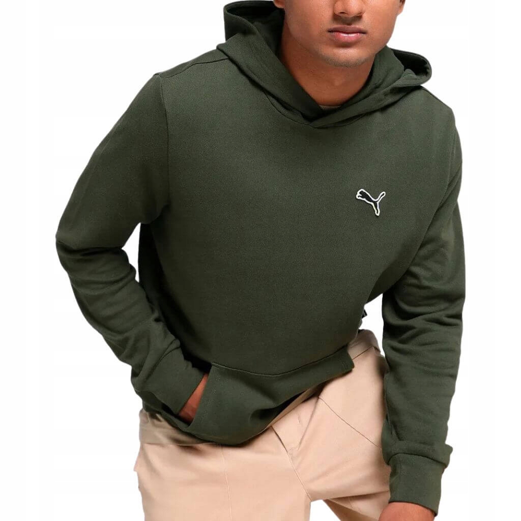 Pánská mikina s kapucí Puma Better Essentials sportovní klokanka khaki XXL