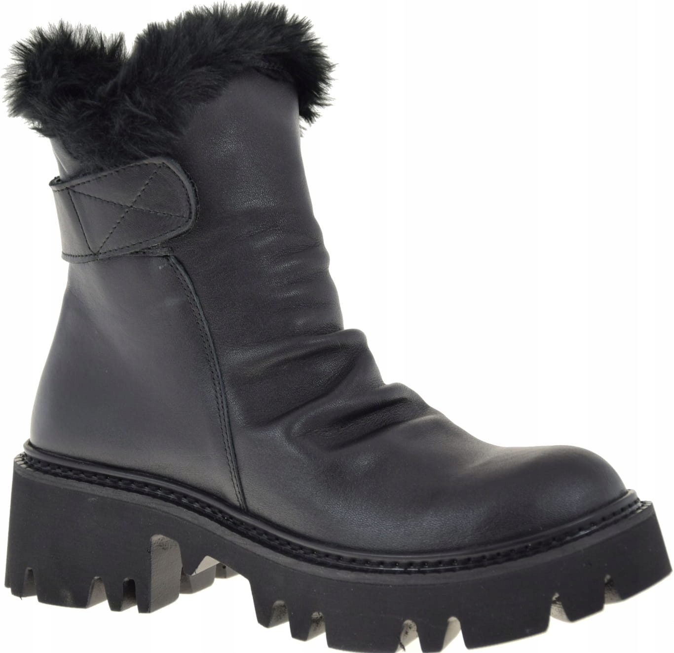 Dámské Kožené Zateplené Kozačky Kotníkové Boty 53C0944 40