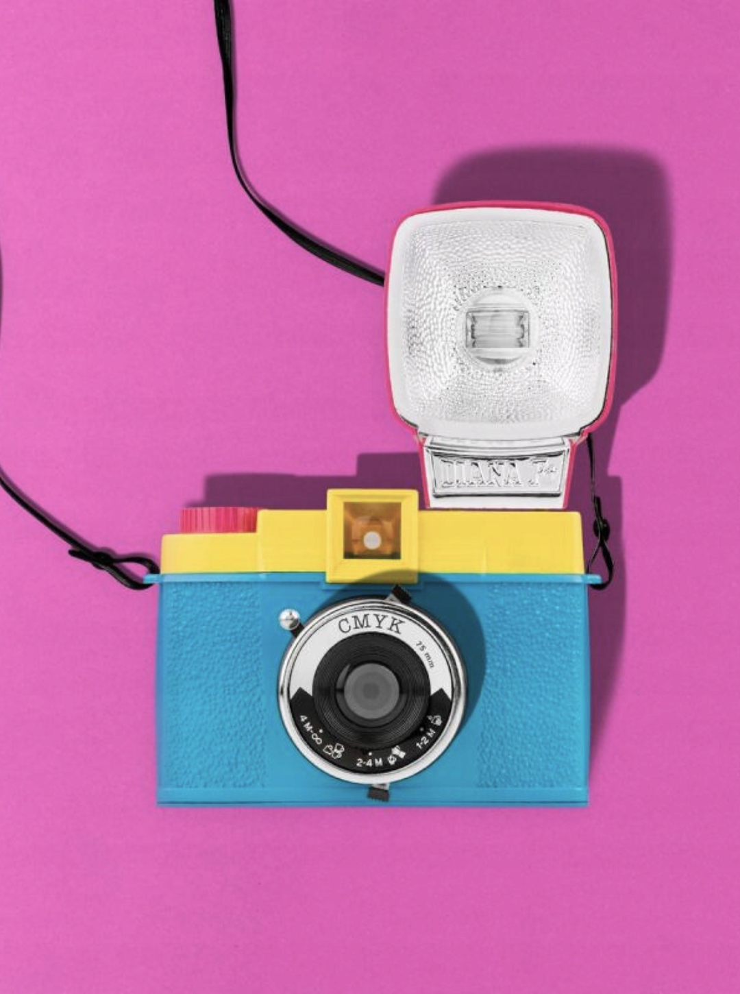Analogový fotoaparát Diana F+ Camera & Flash Cmyk s bleskem Lomography
