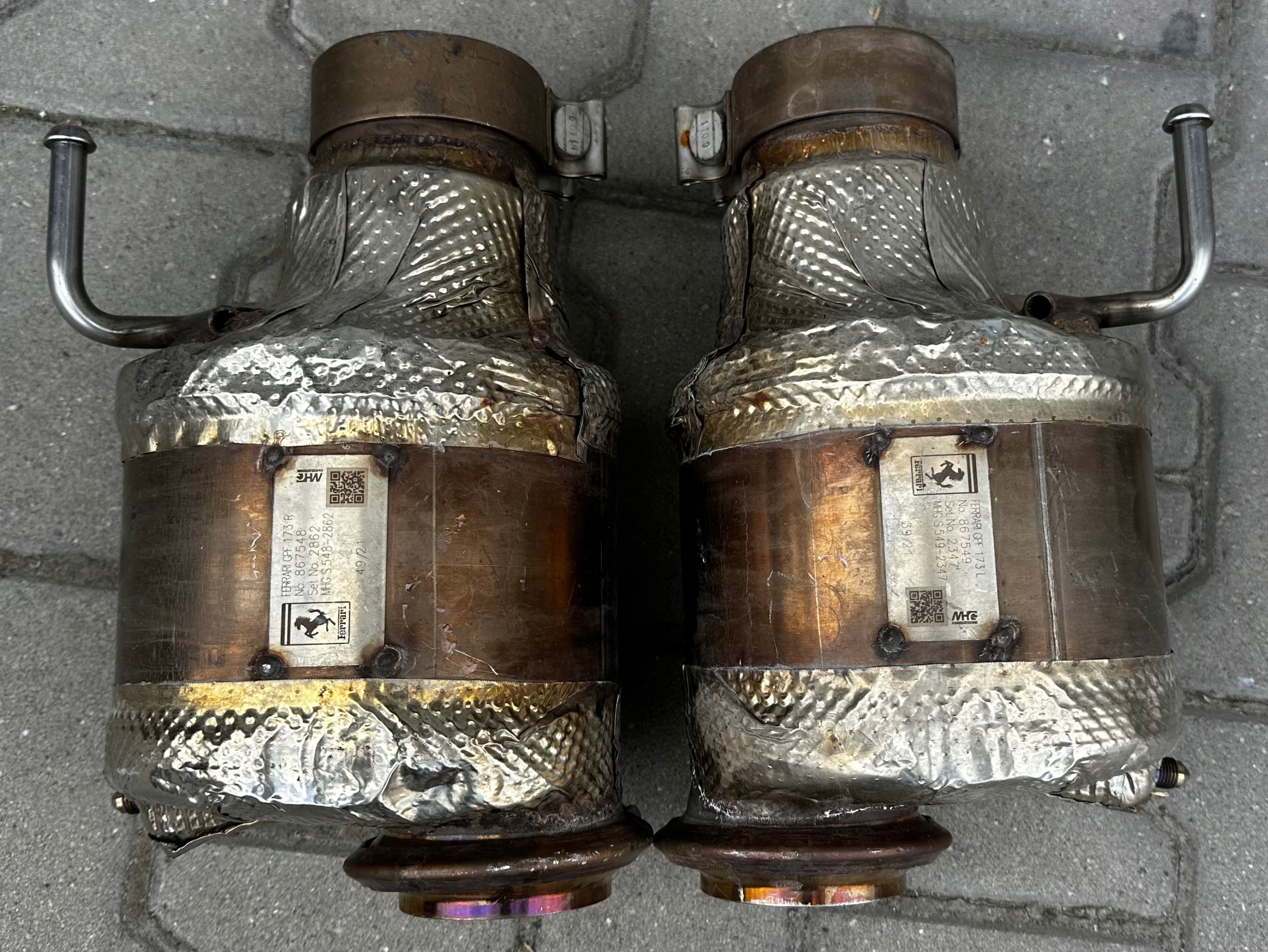 FERRARI SF90 filter czastek stalych GPF exhaust pipe 867548 867549