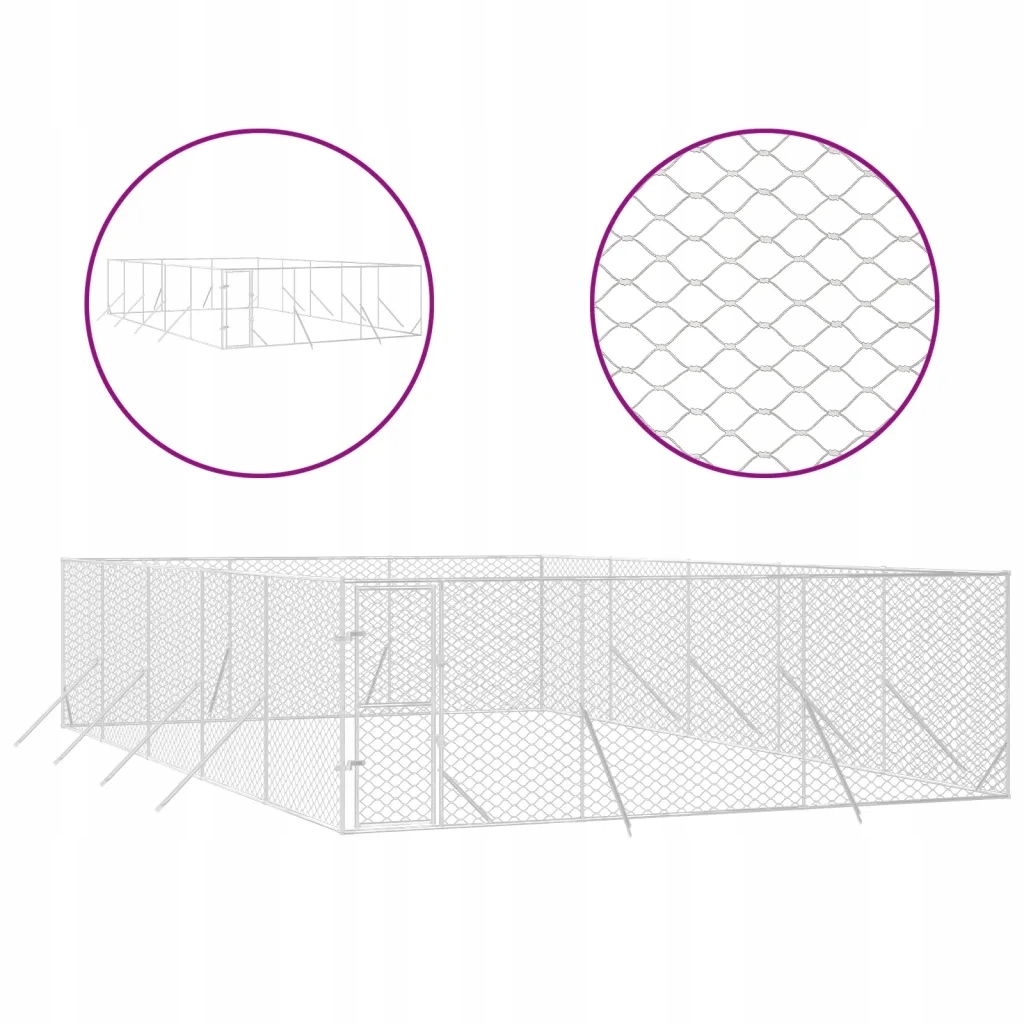 Levně Kotec pro psa VidaXL 3190461 600x1000x200 cm ocel