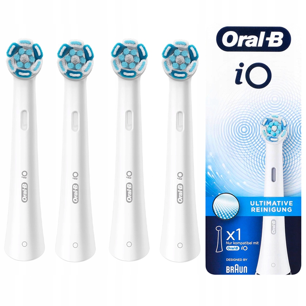Oryginalne Końcówki Oral-b Io Ultimate Clean Gęste Włókna Do Szczoteczki x4