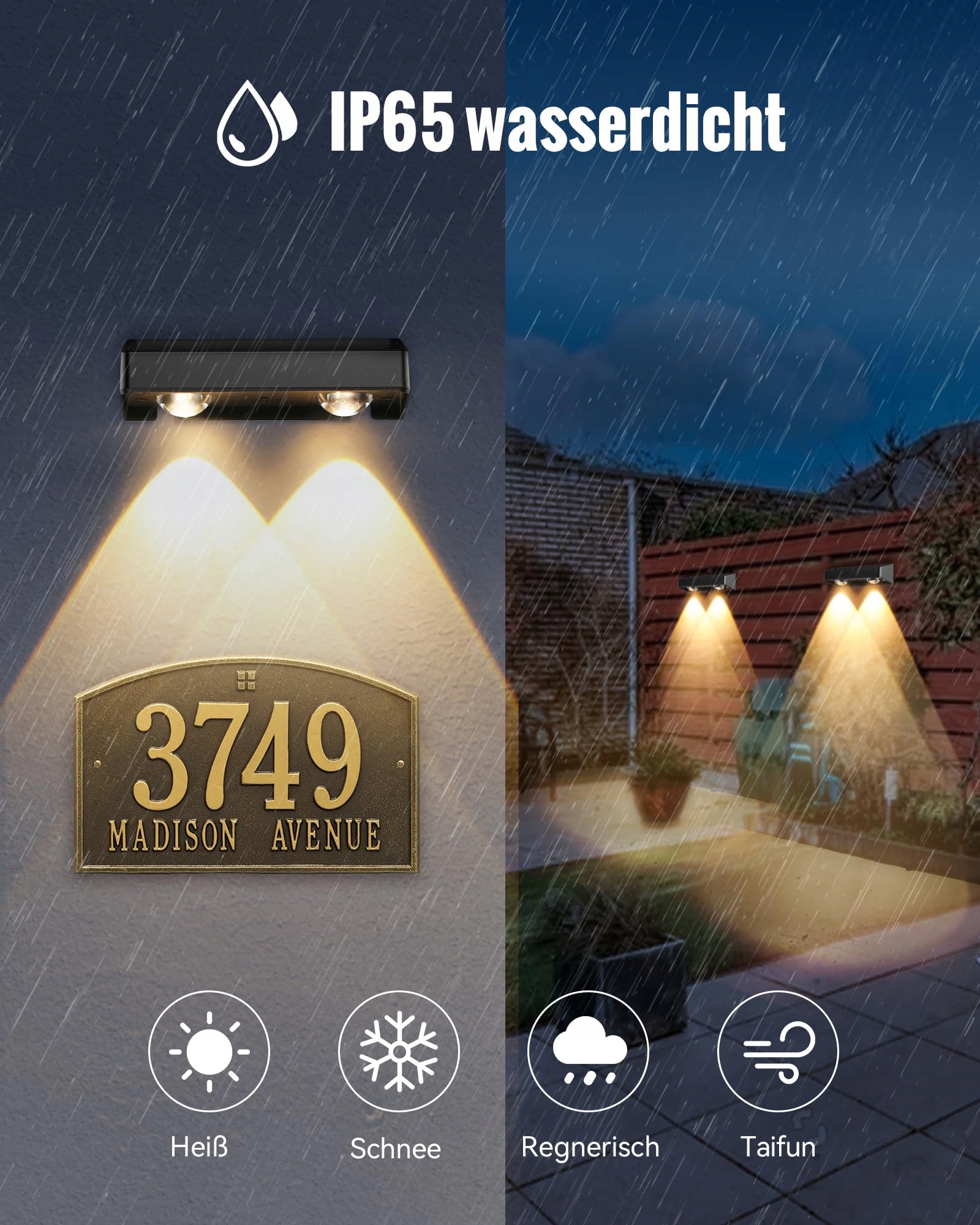 AGPTEK Lampy Solarne Zewnętrzne 5 Trybów 8 Kolorów RGB IP65 4 Sztuki — miniatura 6