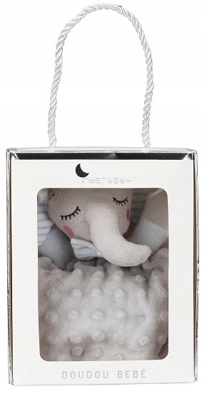 

Pluszak Olifant Słoń 28 x 17 cm kocyk kremowy