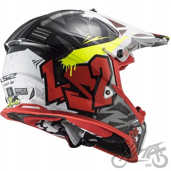 KASK LS2 MX437 FAST EVO CRUSHER BLACK RED XXL Producent inny