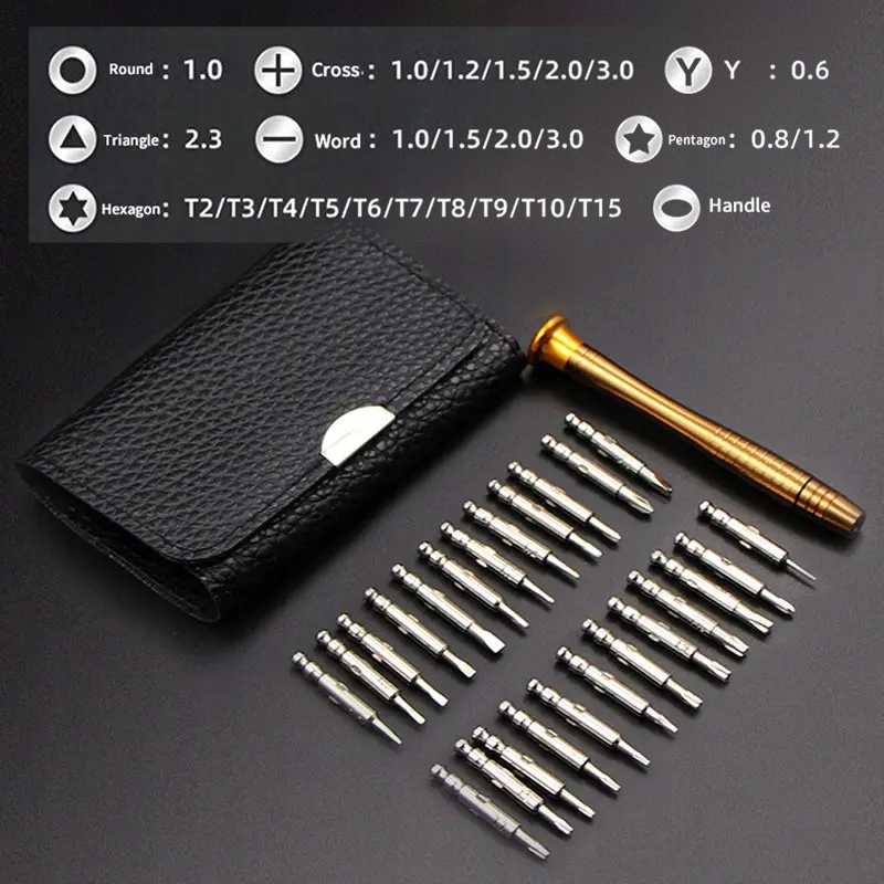 ZESTAW ŚRUBOKRĘTÓW PRECYZYJNYCH NARZĘDZI MAGNETYCZNE WKRĘTAKI TORX BITY 25 EAN (GTIN) 5905072882231