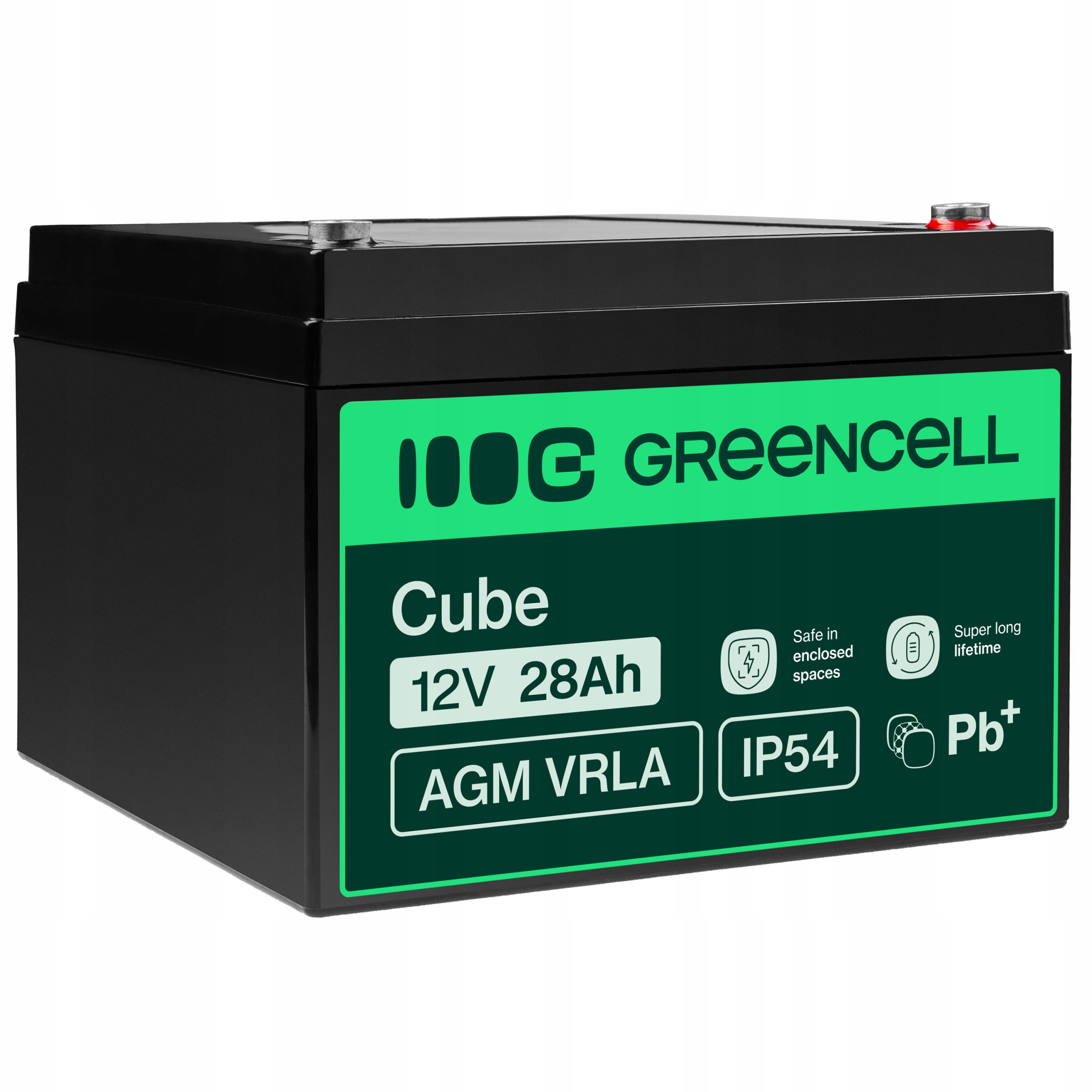 Green Cell Akumulator Agm 12V 28Ah Vrla do Kosiarki Kampera Łodzi Traktorka