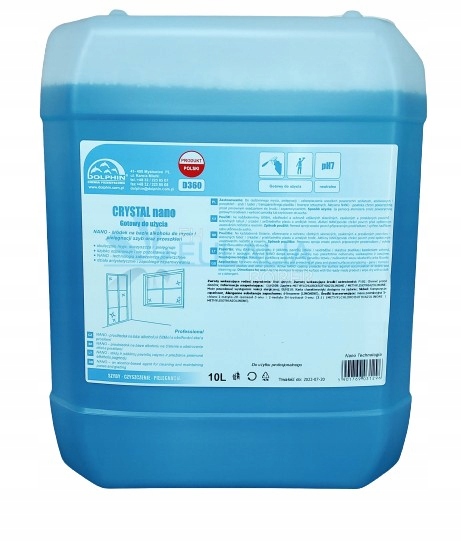 

Dolphin Crystal Nano Glas Do Szyb Płyn Z Nano 10 L