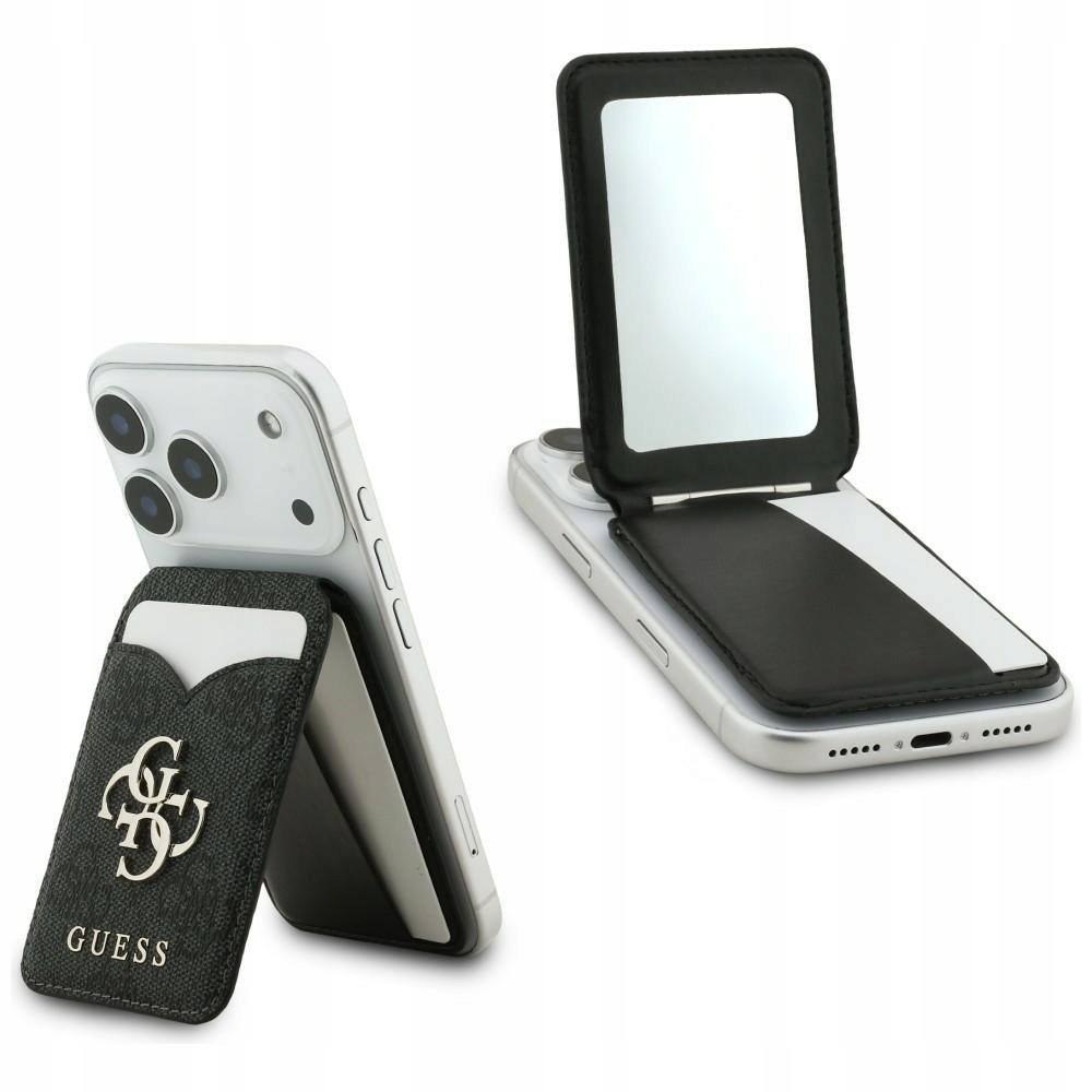 Peněženka se zrcátkem Guess 4G Stand & Mirror Magsafe černá
