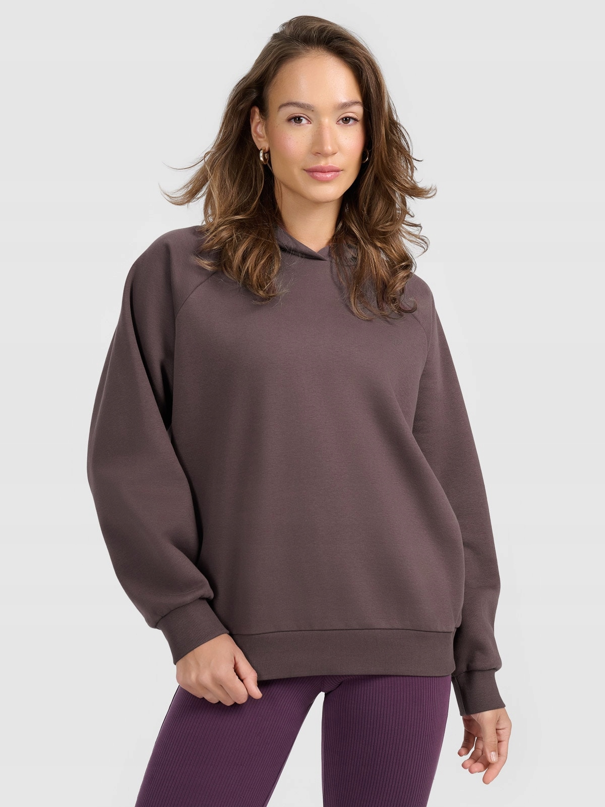 4F Tepláková mikina Hnědá M