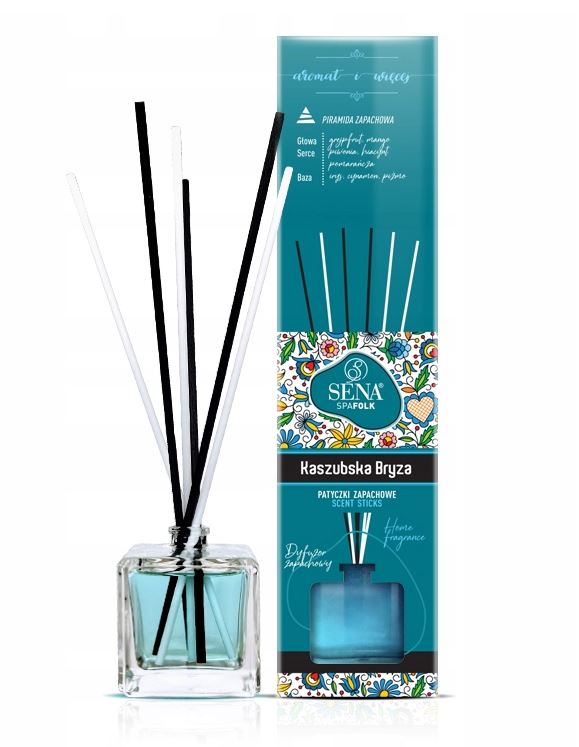 DYFUZOR Z PATYCZKAMI odświeżacz powietrza ZAPACH Kaszubska bryza