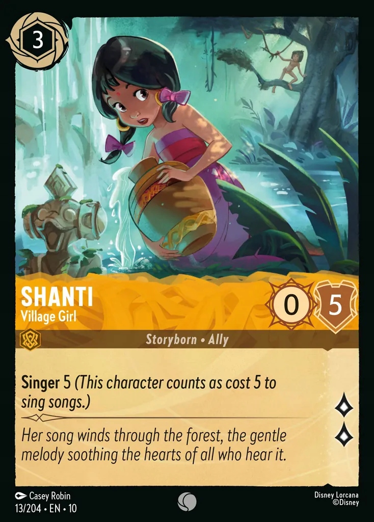 Disney Lorcana Shanti Village Girl 10WHI #013