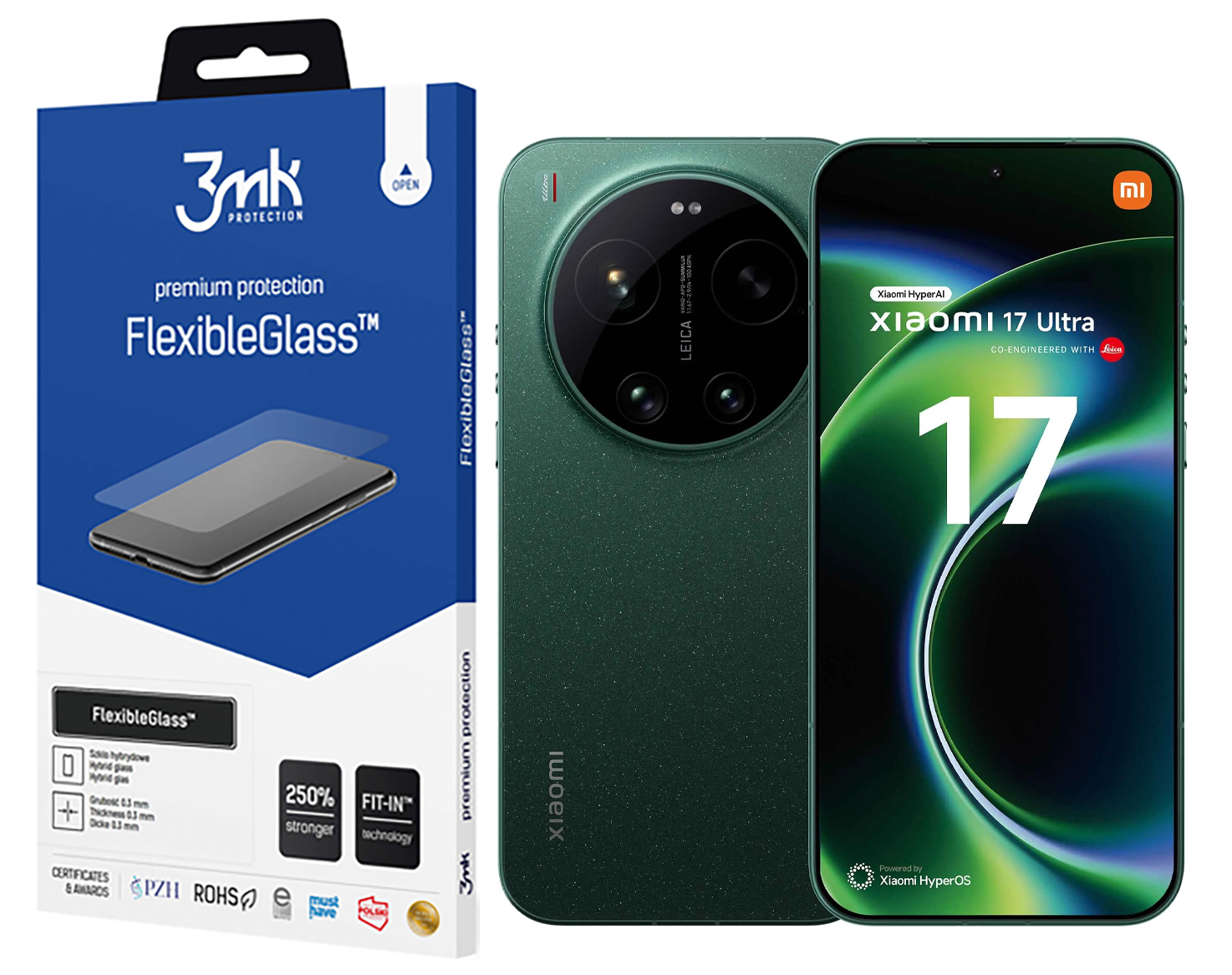 3MK Hybridné sklo FlexibleGlass pre Xiaomi 17 Ultra