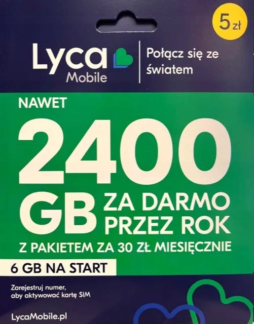 Starter Lycamobile 5PLN Sklep, Opinie, Cena w Allegro.pl