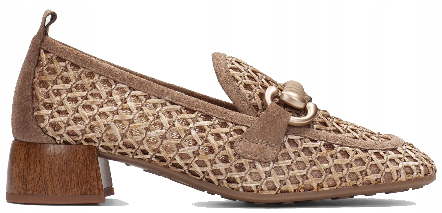 Dámské Kožené Mokasíny Španělské Béžové Pletené Dámské Hispanitas 38