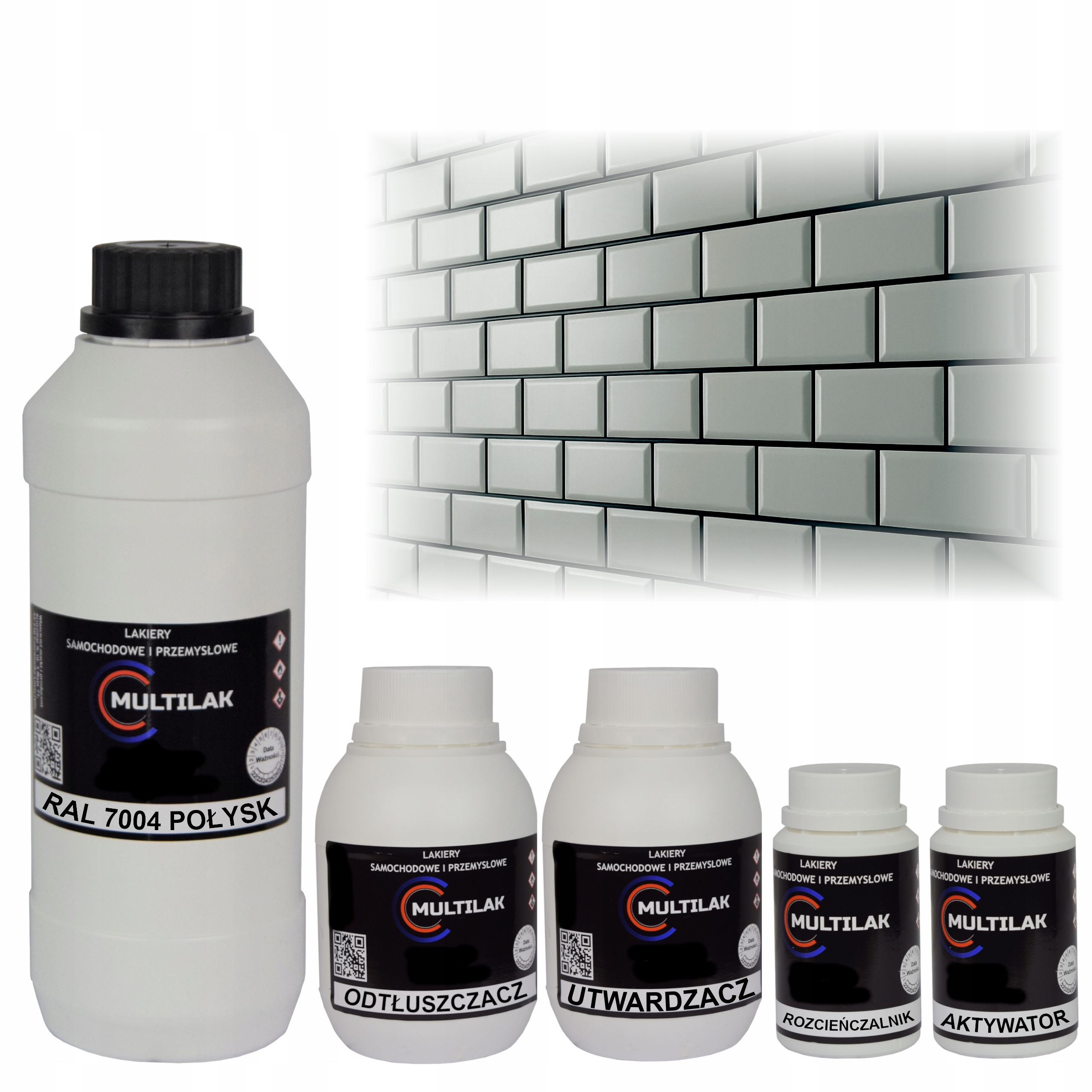 Lak farba Ral 7004 na glazúru dlaždíc a dlaždíc na valček, štetec 1L Lesk