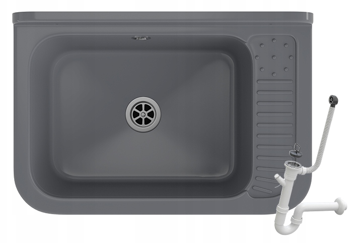 Šedý dřez technický dřez technické kotelny Komora Polo Syfon