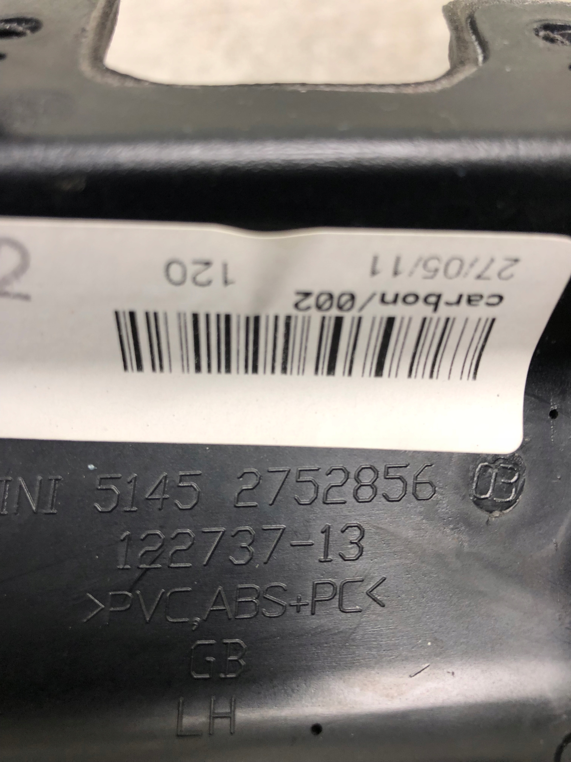 Blende Abdeckung DEKOR konsole MINI R55 2752856