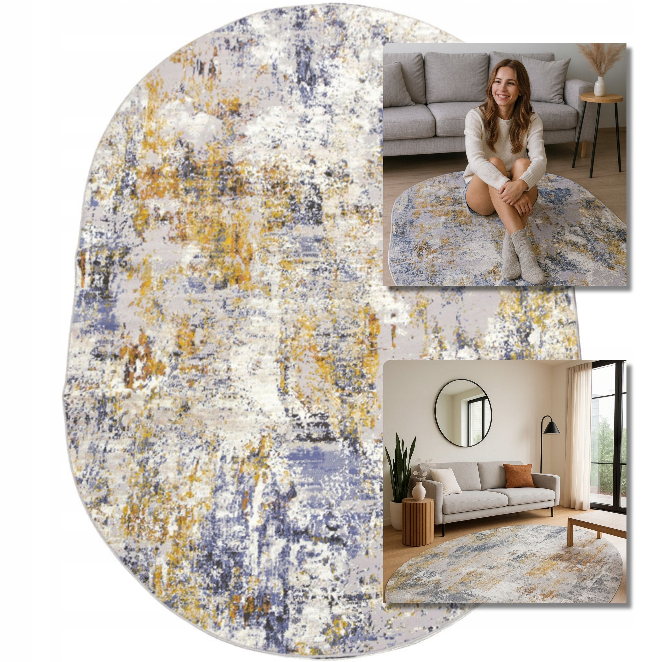 Koberec Oválný Turecký Koberec Ovál Laila 2233 Šedý Koberce Do Obývacího Pokoje 160x230