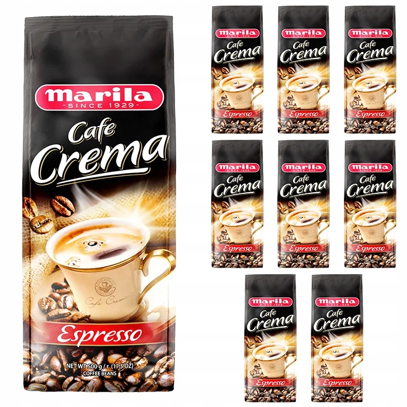 Zestaw Delikatna Kawa Mielona Marila Crema 500g Czeska Palarnia Kawy x 8