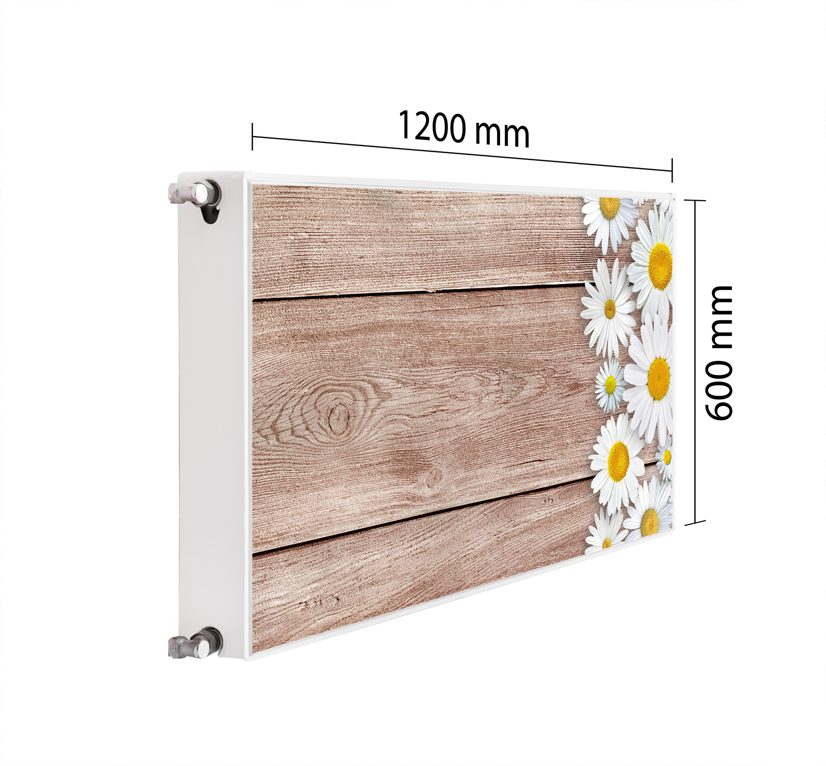 Maskovač Kryt Radiátoru 120x60 Dřevo Podložka Magnet