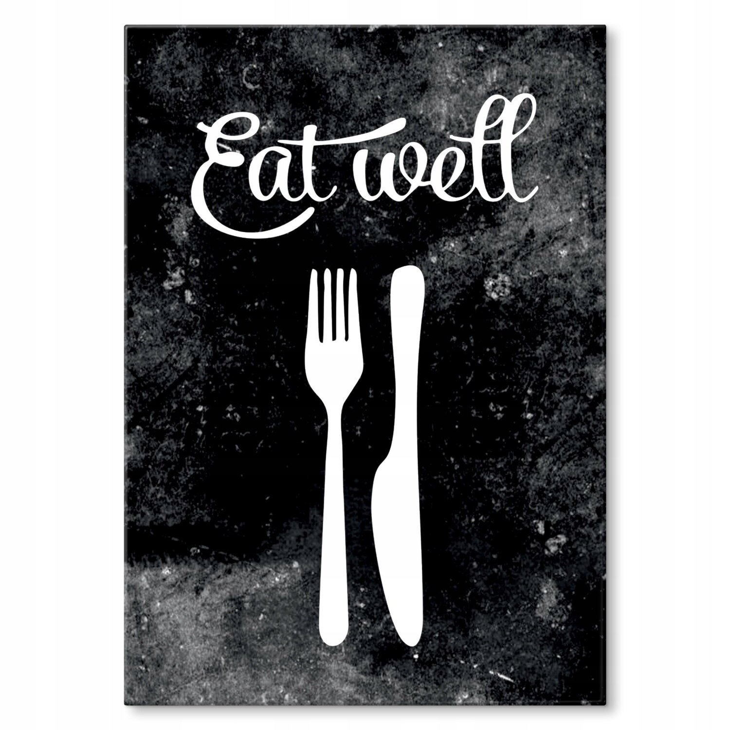 Kovový plakát Eat well black Dárek 22 x 31 cm
