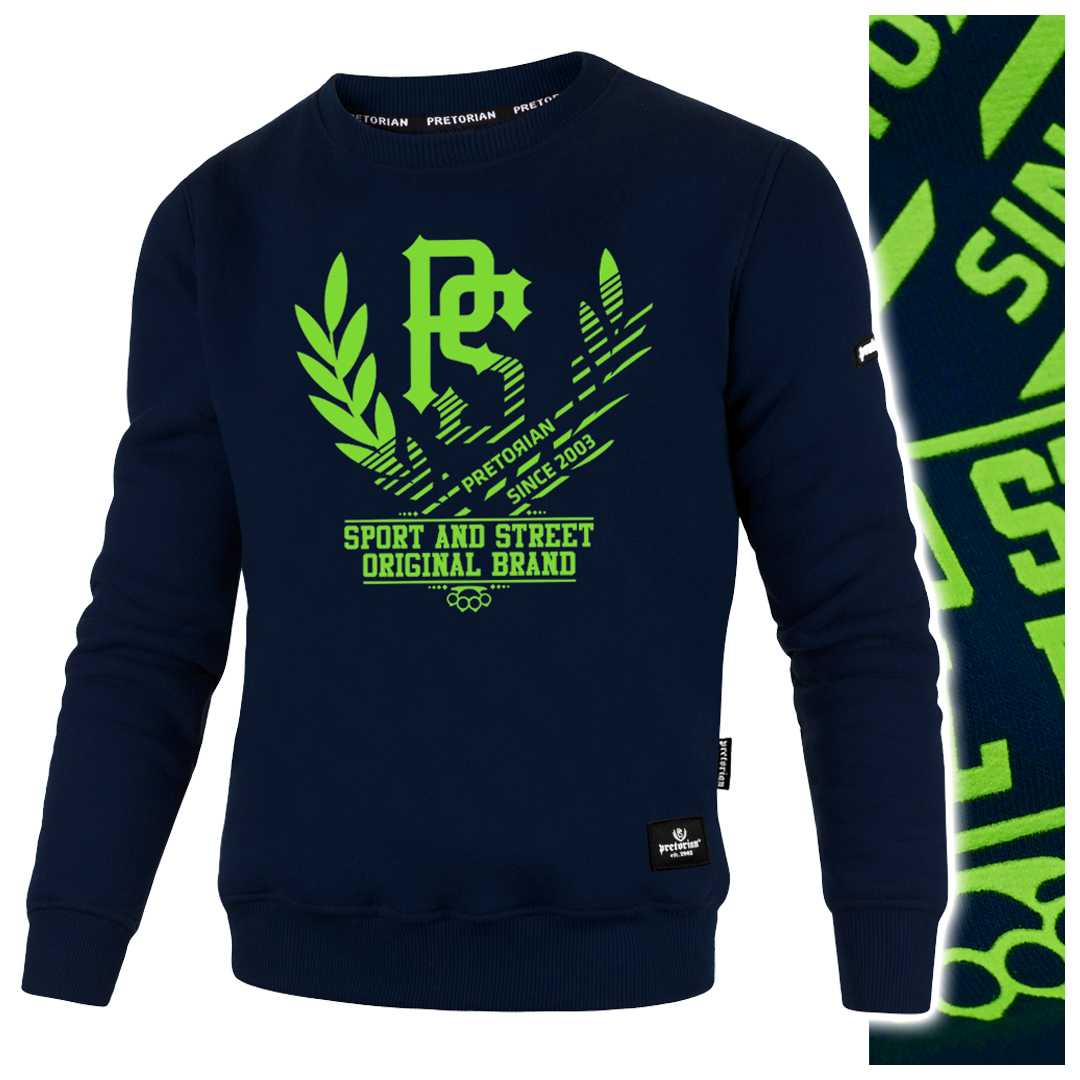 Pánská mikina klasická Pretorian Ps „Original Brand“ – modrá vel. XL