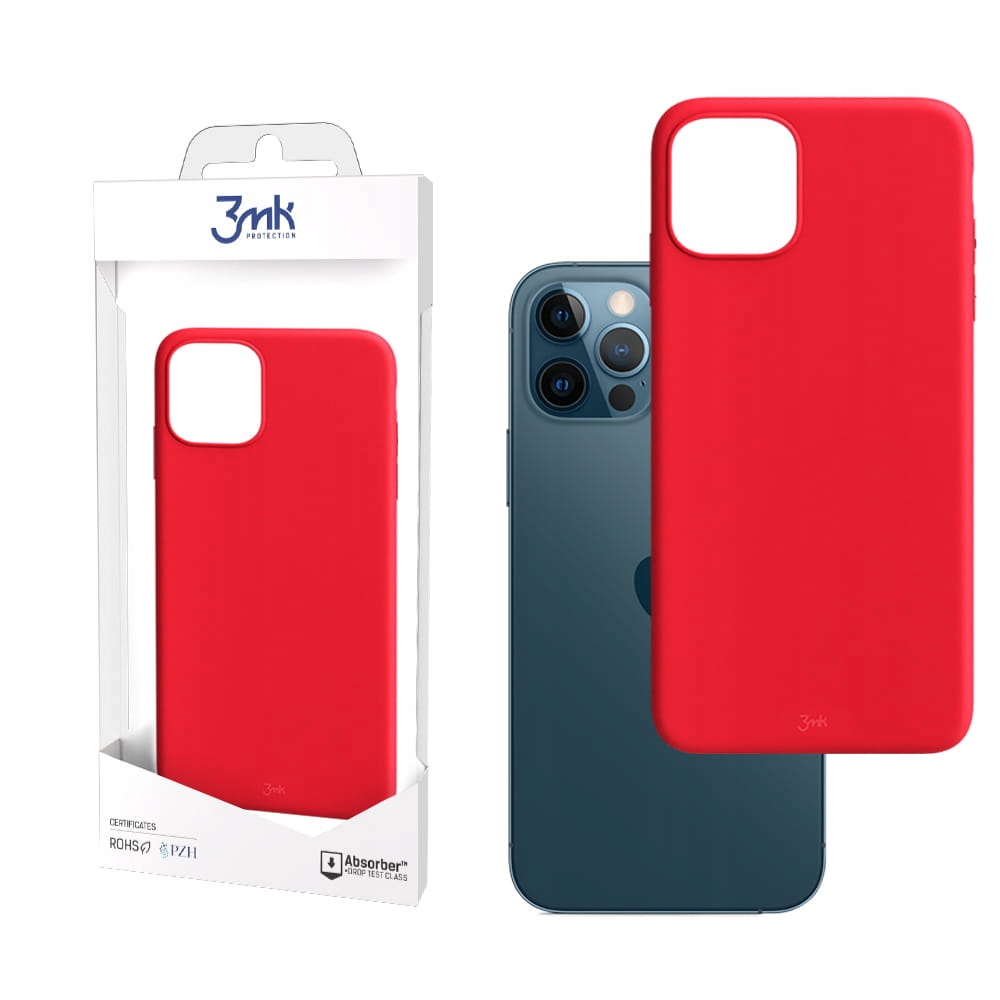 

Czerwone odporne etui do iPhone 12 / 12 Pro 3mk
