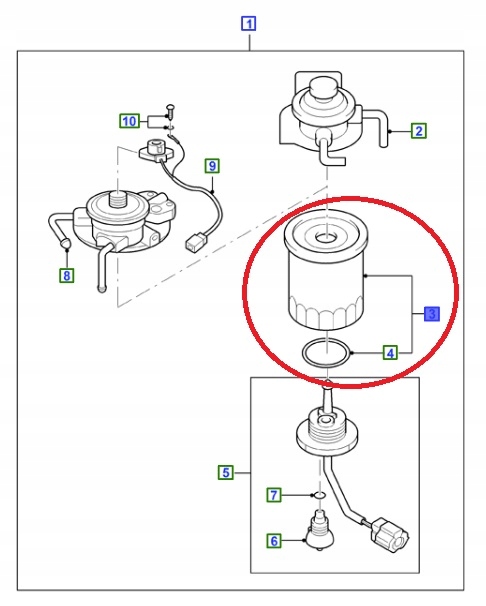 FILTR PALIWA FORD RANGER 2.5 3.0 TDCI ORYGINAŁ 5091986 _ 9M34-9150-BA EAN (GTIN) 50919864