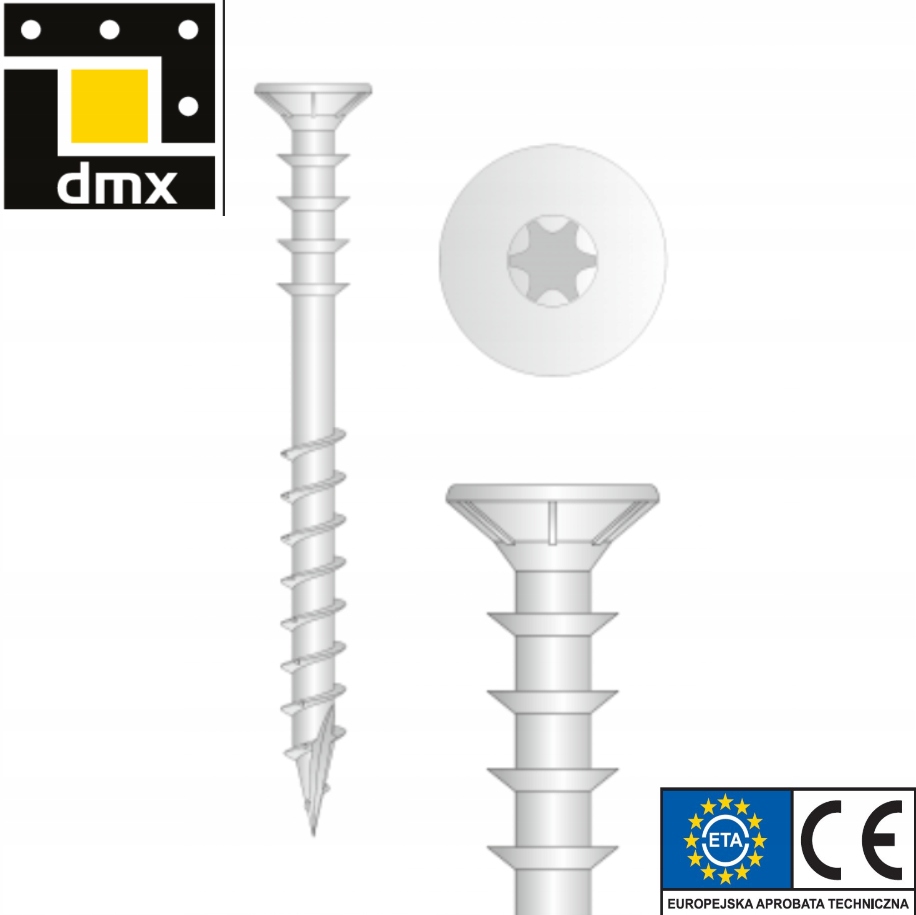 

Wkręty Wds do drewna 6x160 DMX 100szt. dystansowe