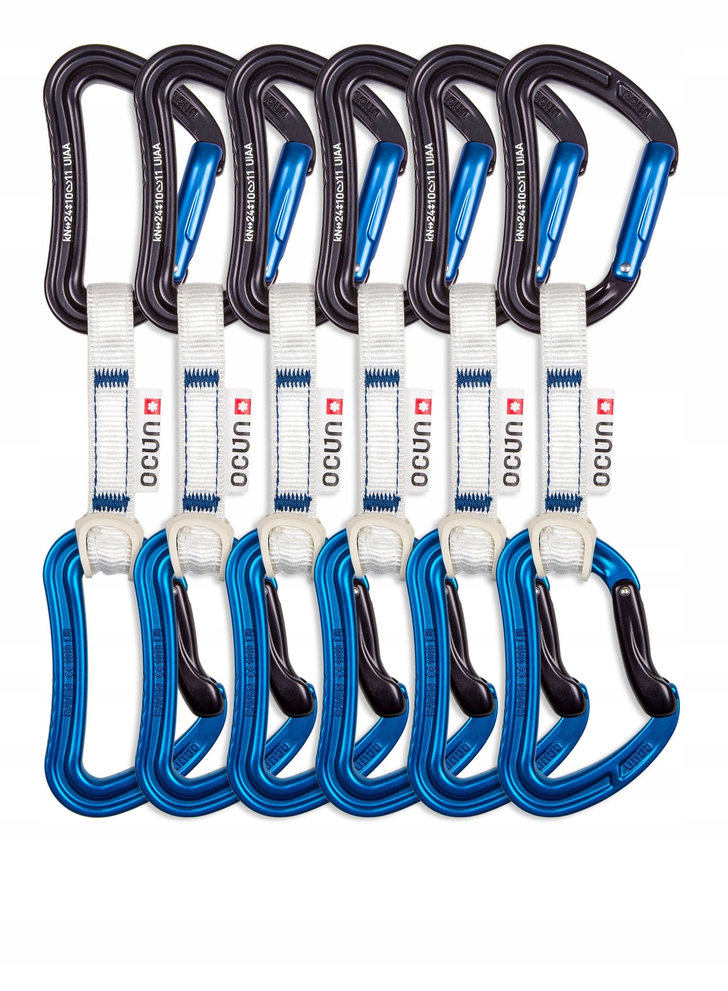 Ocun Raven Qd Bio-Dyn Expresky Ring 15 mm 10 cm 6 ks modré