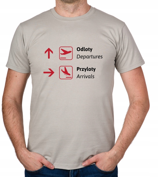 

koszulka Samolot Lotnisko Odloty Przyloty Lot