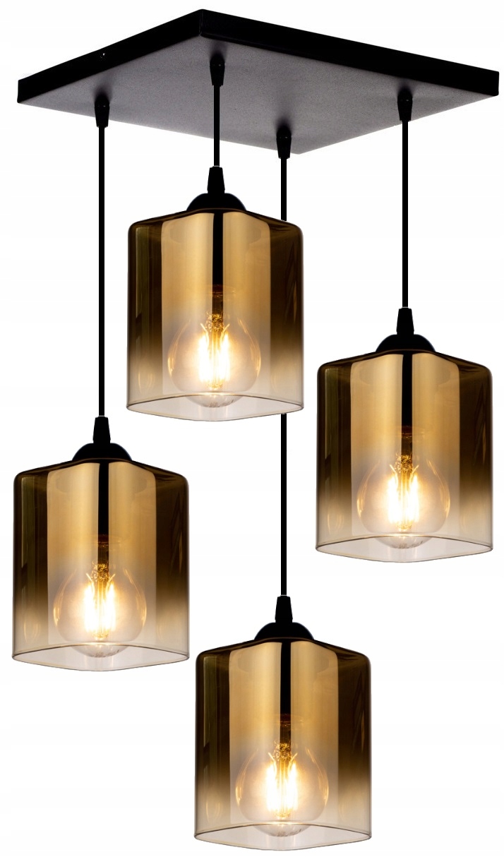 

Szklana Lampa Wisząca Sufitowa Żyrandol Plafon Led