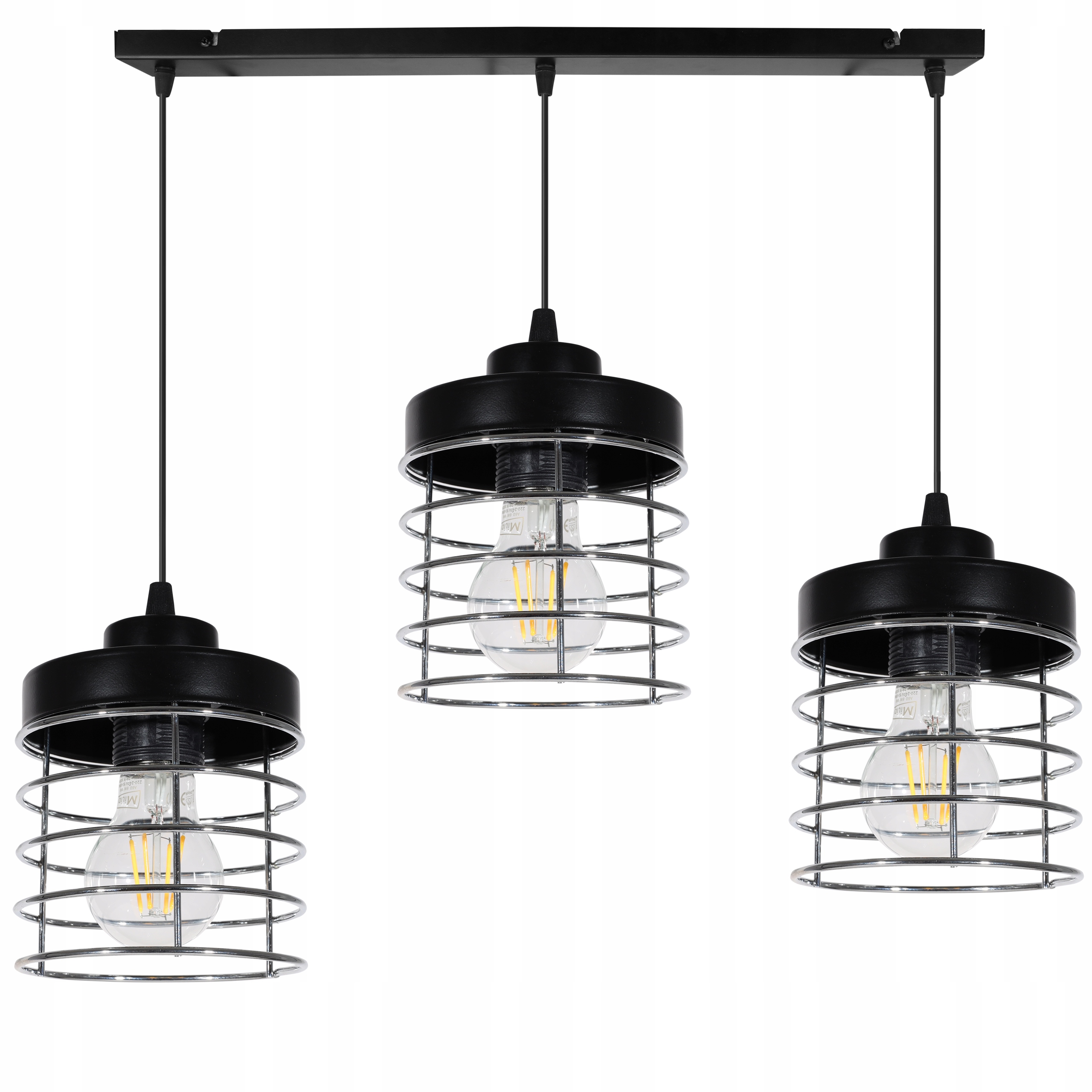 

Lampa Wisząca Sufitowa Żyrandol Chrom Druciak Led