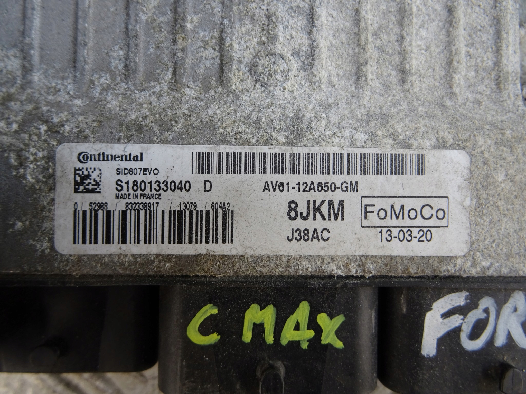 FORD C-MAX MK2 computer Motore AV61-12A650-GM 1.6 TDCI