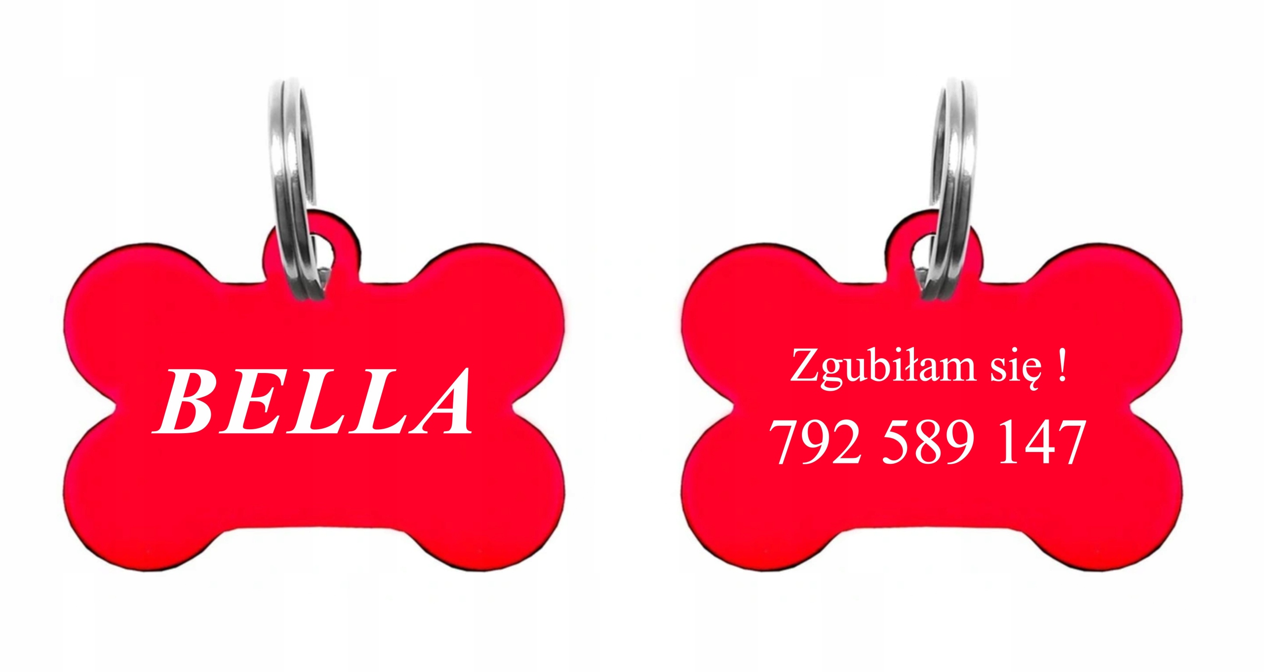 

Identyfikator adresówka dla psa kota Dwustronna