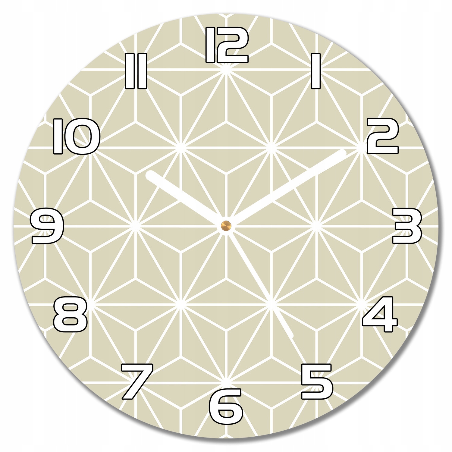 

Zegar szklany Geometryczna tekstura efekt 3D f30
