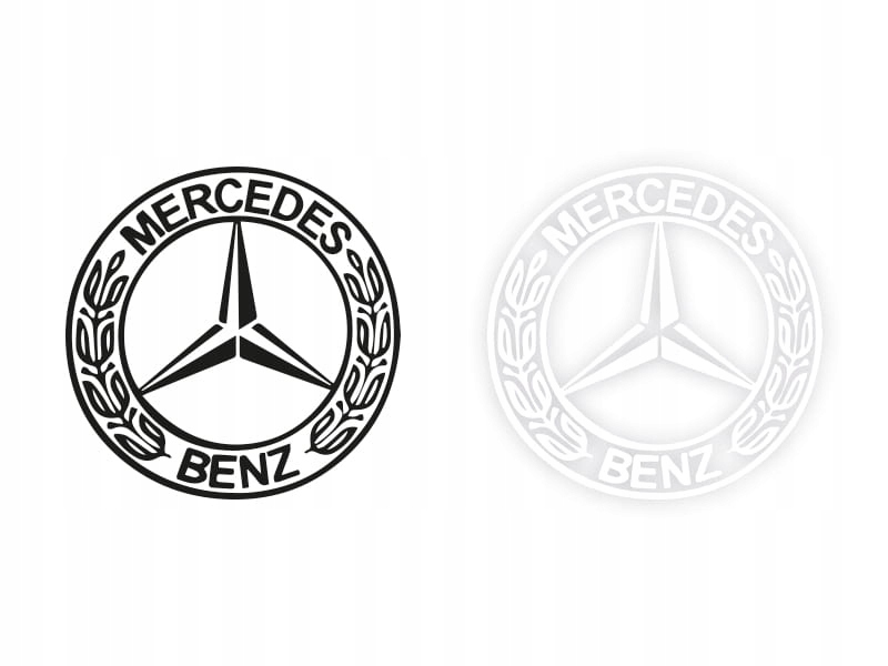 MERCEDES BENZ Auto Logo - Naklejka na samochód na auto KOLOR