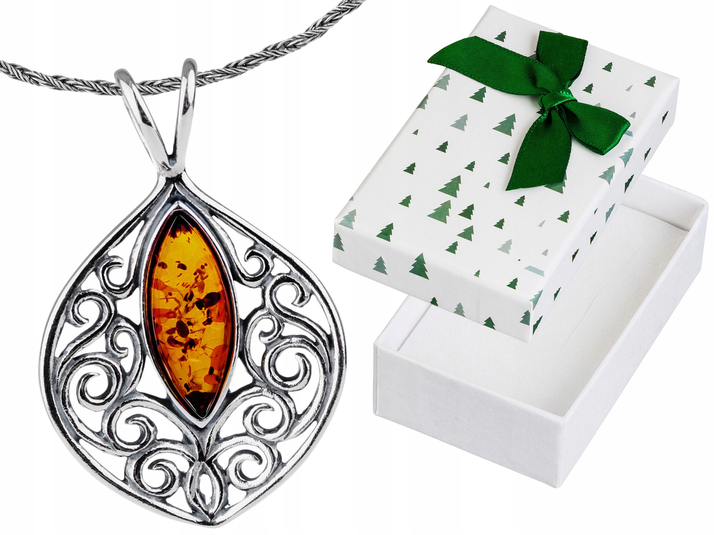 Krátký stříbrný oxidovaný vintage náhrdelník s jantarem Choker 35